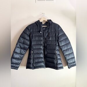 Calvin Klein black lightweight down puffer jacket (women’s medium)